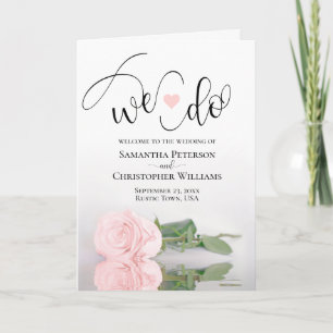 Programme Nous Faisons Élégant Pale Blush Rose Mariage