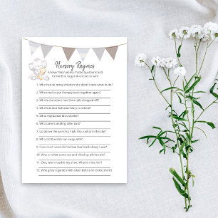 Programme Nursery Rhymes Jeu moderne Baby Elephant Card