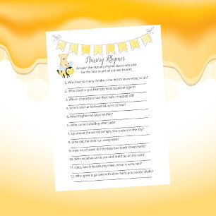 Programme Nursery Rhymes Jeu Teddy Bear Card