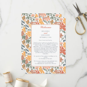 Programme Oiseaux floraux Abstraits Itinéraire Mariage du mi