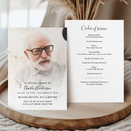 Programme Ordre de service funéraire avec photos modernes