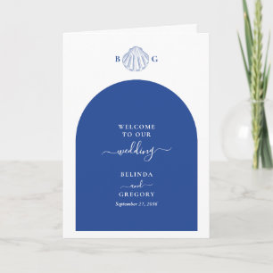 Programme Ordre du service de mariage Coquilles de palourdes