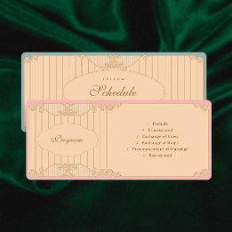 Programme Ornate Art Nouveau Wedding