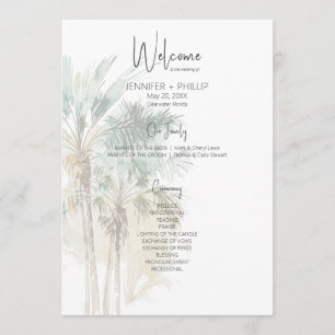 Programme Palmiers tropicaux Mariage moderne