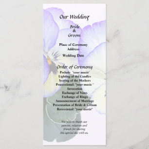Programme Pansies violettes et crème