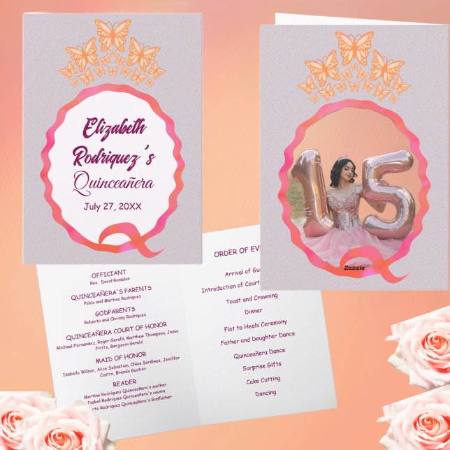 Programme Papillons Quinceanera Tiara Couronne Squiggle (Créateur téléchargé)