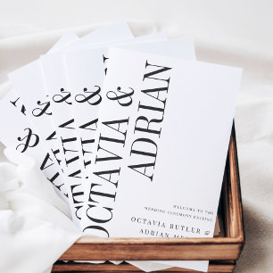 Programme Parallèle Mariage noir et blanc moderne