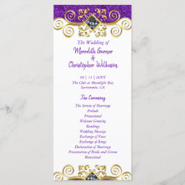 Programme Parties scintillant violet Gold Gemstone Wedding P