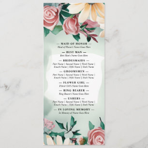 Programme Pastel Flower Elégance : Sage Green Floral Mariage