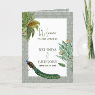 Programme Peacock Feather Tropical Mariage Ordre de service