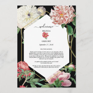 Programme Peonies blanches roses Fleurs Mariage Itinéraire N