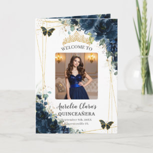 Programme Photo de l'ordre des événements de Quinceañera en