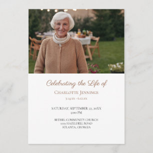 Programme Photo Funérailles Memorial Ordre du service