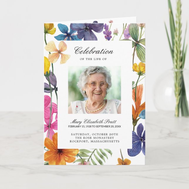 Programme Photo Memorial Funeral Celebration of Life Program (Devant)