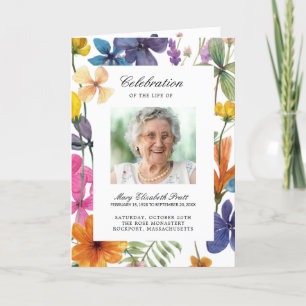 Programme Photo Memorial Funeral Celebration of Life Program