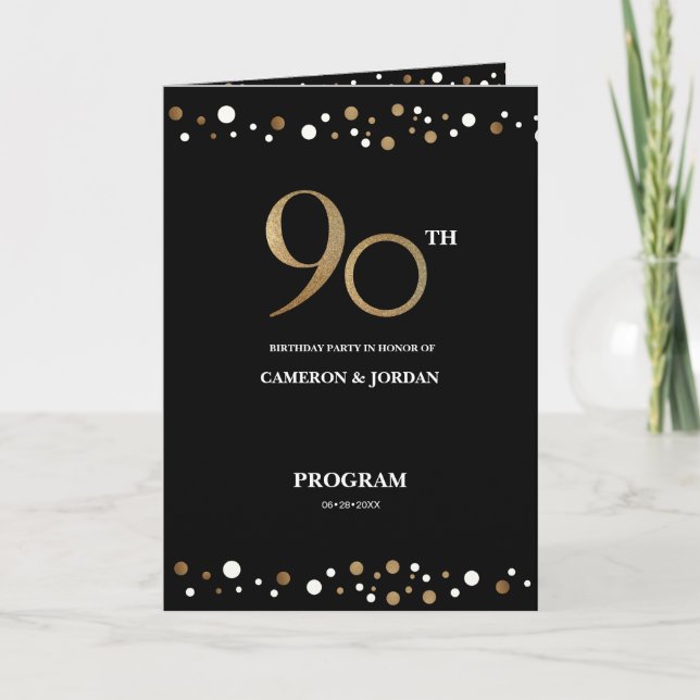 Programme Photo personnalisée Gold Black joint 90e anniversa (Devant)