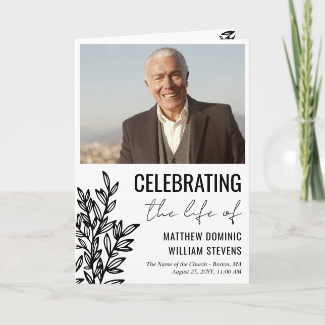 Programme Photographie de la verdure noire blanche célébrant (Devant)