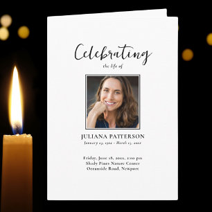 Programme Photos simples Classic Funeral Order of Service