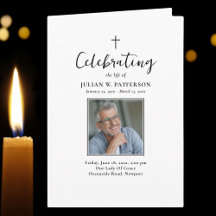 Photos simples Classic Funeral Order of Service