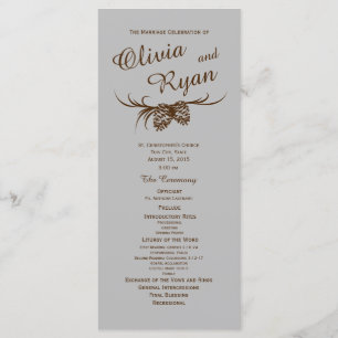 Programme Pine Cones Argent rustique et Brown