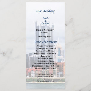 Programme Pittsburgh PA Skyline Wedding Program