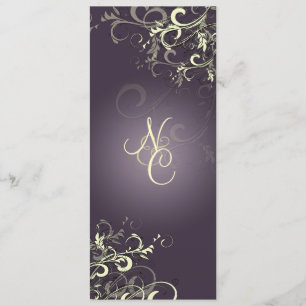 Programme PixDezines PLUM SWIRLS+CREAM WEDDING PROGRAMS