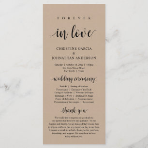 Programme Pour toujours amoureux, Cérémonie Mariage moderne,