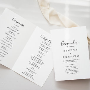 Programme Programa doblado de Boda Minimalista Española