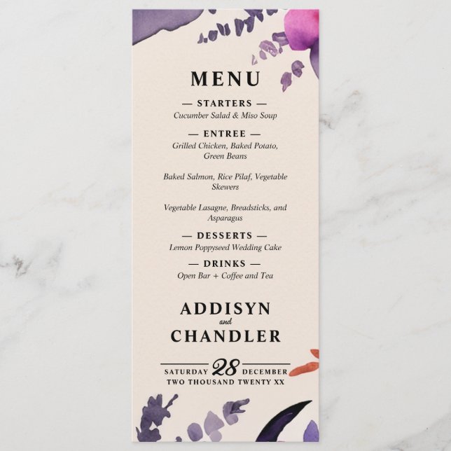 Programme Purple enchanté + Mariage d'Halloween floral orang (Devant)