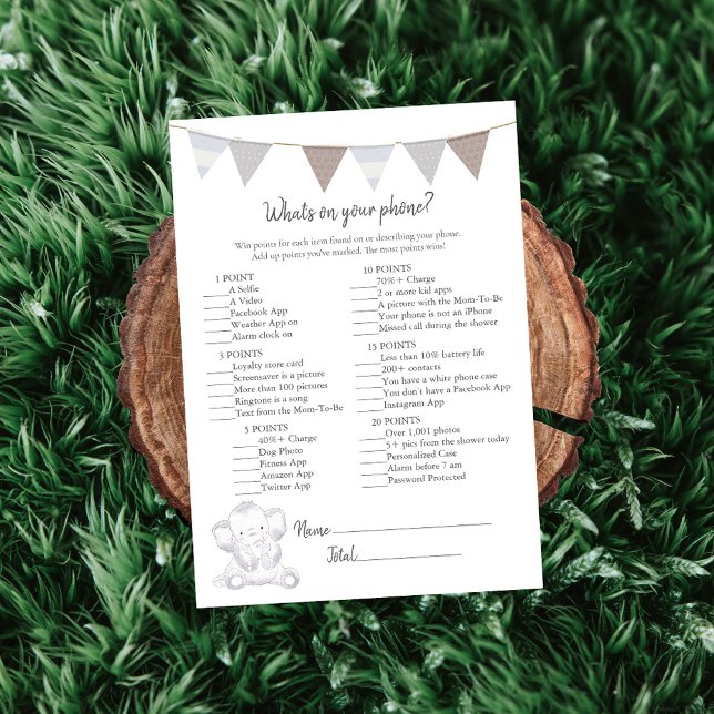 Programme Qu'y a-t-il sur votre téléphone Game Baby Elephant (Créateur téléchargé)