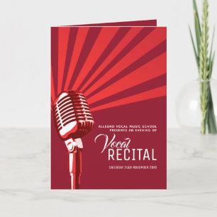 Programme récital musical vocal soirée microphone rouge