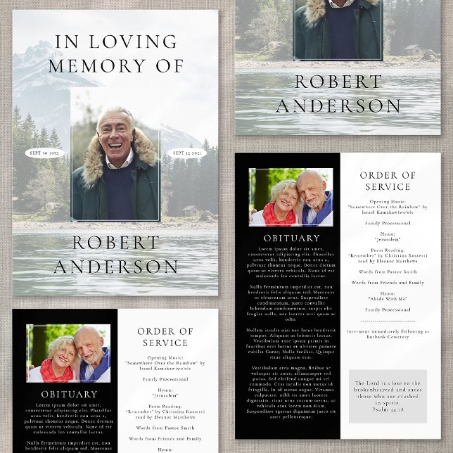 Programme River Mountain In Love Memory Funeral Program (Créateur téléchargé)