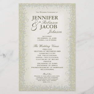 Programme - Romantic Vintage Gold and Silver Parti
