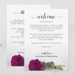 Programme Rose magenta plum mariage accueil & itinéraire
