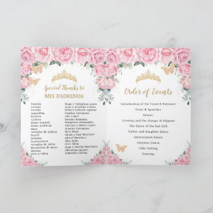 Programme Roses roses Quinceanera Princess Butterflies