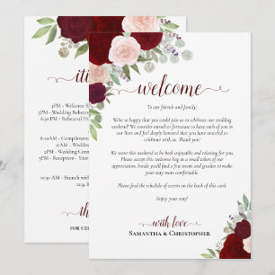 Programme Roses Rouge Bourguignon Mariage Bienvenue & Itinér