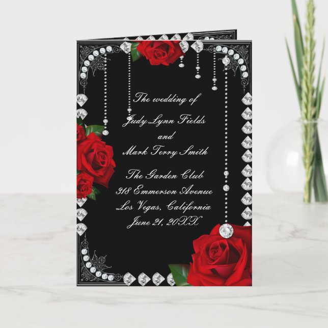 Programme Roses Rouges Romantiques Et Mariage De Diamants (Devant)