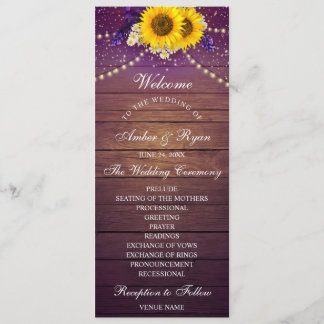 Programme Russe violet Jaune Tournesol Floral Country Grange