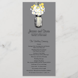 Programme Rustic Mason Jar Daisies Fleurs sauvages