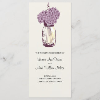 Programme Rustic Mason Jar et Hydrangeas