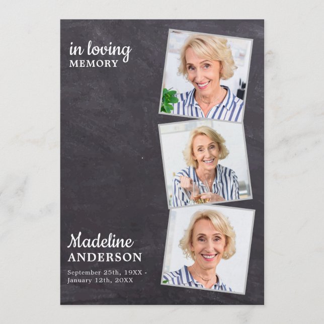 Programme Rustique 3 Photo Memorial Ordre de service Funérai (Devant)