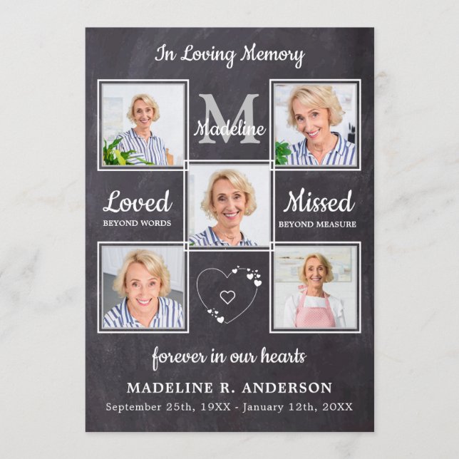 Programme Rustique 5 Photos Memorial Ordre du service Funéra (Devant)