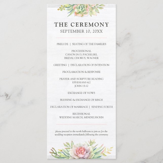 Programme Rustique Aquarelle Succulent Cactus du désert Mari (Devant)