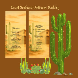 Programme Rustique Désert Sud-Ouest Terracotta Dîner Mariage