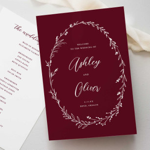 Programme Rustique Dusty Fleur sauvage Mariage de couronne