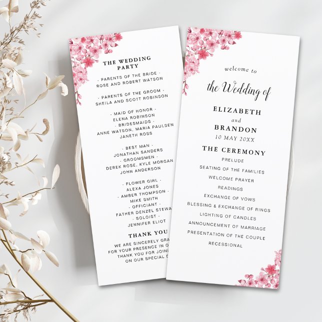 Programme Sakura – Cherry Blossom Sakura Wedding  (Créateur téléchargé)