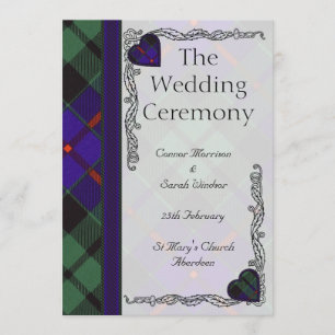 Programme Scottish Tartan Wedding program - Morrison