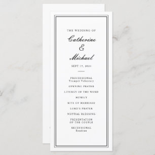 Programme Script classique absolu Mariage noir et blanc