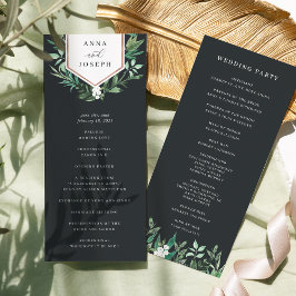 Programme Serre | Cérémonie de mariage botanique à l'aquarel