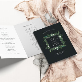 Programme Serre | Mariage botanique aquarelle